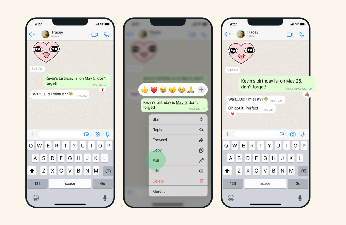 How to edit your WhatsApp messages